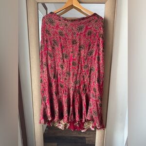 Sarah Arizona Reversible Tiered Maxi Skirt  XL